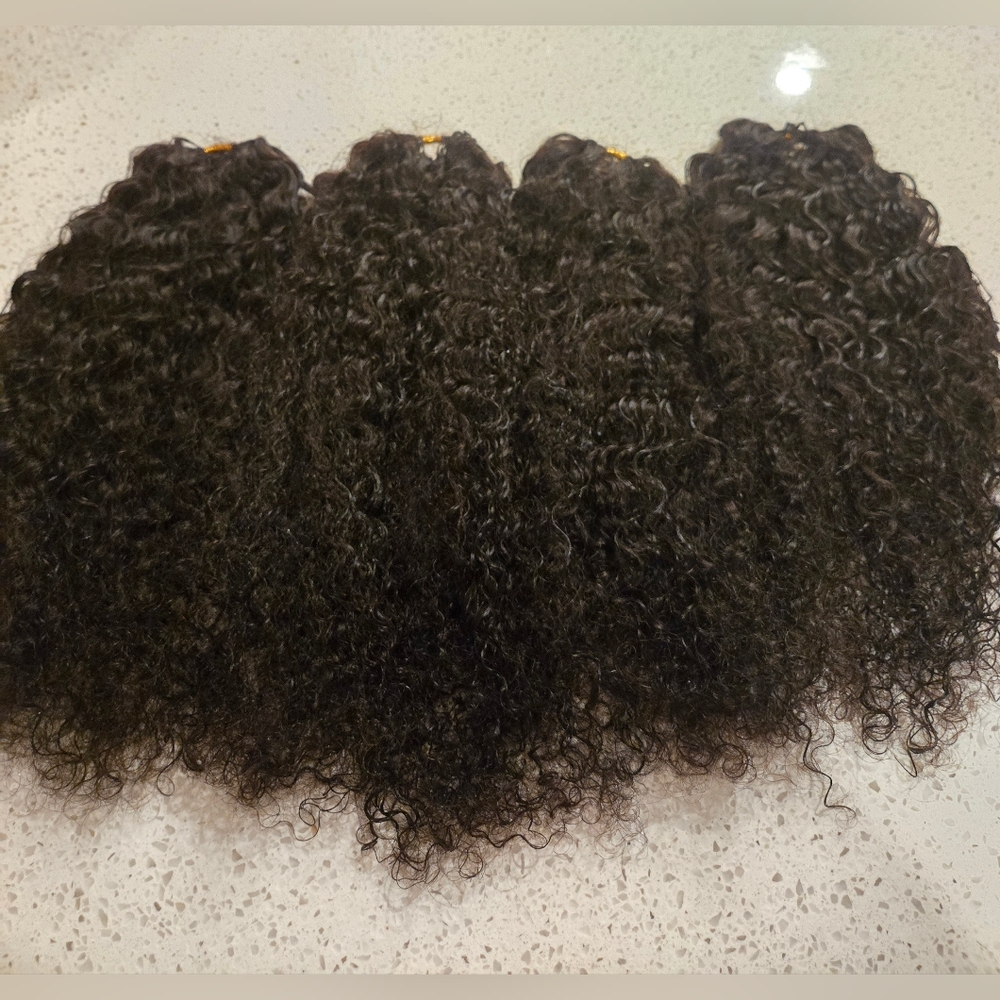 Water Deep Wave Feather Crochet Hair Extension Human Hair - Naturap Black 1B - Picture 7 of 8